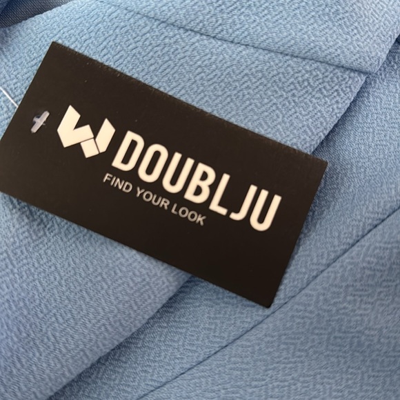 Doublju Blue Sleeveless Peplum top size XL NWTags - Picture 7 of 7